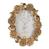 Gold Floral Photo Frame (oval)