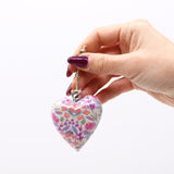 PRETTY FLORALS - Small Mango Wood Heart