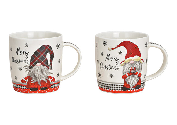 MERRY CHRISTMAS Gnome Mug (2 assorted)