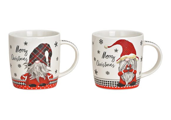 MERRY CHRISTMAS Gnome Mug (2 assorted)  !! LAST 1 OF EACH LEFT !!