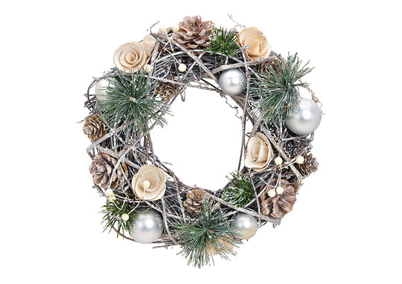 Snowy PINECONE - Wreath