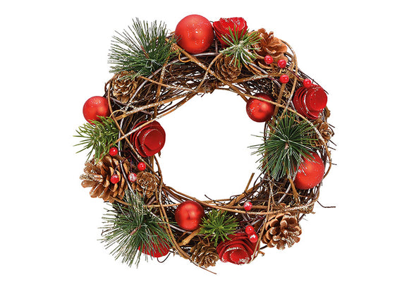 Red PINECONE - Wreath