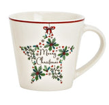 MERRY CHRISTMAS Wreath Mug (2 assorted)