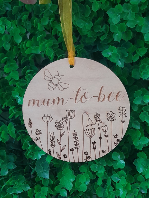 MUM-TO-BEE handmade wooden ornament