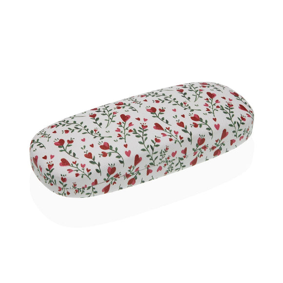 RED HEARTS FLORAL Glasses Case