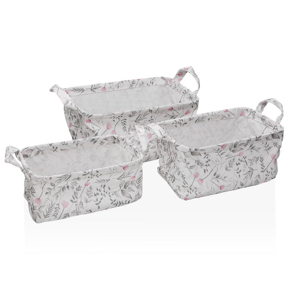 DAINTY FLORAL Baskets - Set of 3 (Rectangular)