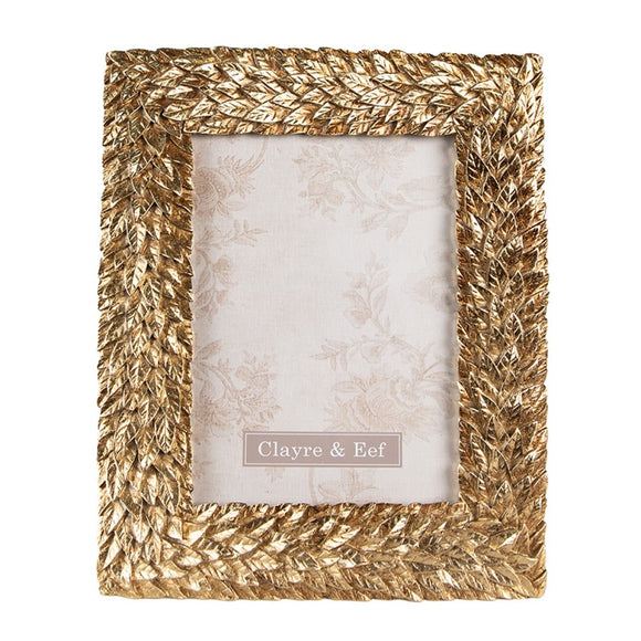 Gold Leaves Photo Frame