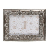 Silver Floral Photo Frame