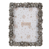 Silver Floral Photo Frame