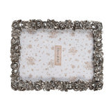 Silver Floral Photo Frame