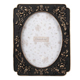 Black Vintage Floral Photo Frame