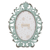 Vintage Green Oval Photo Frame