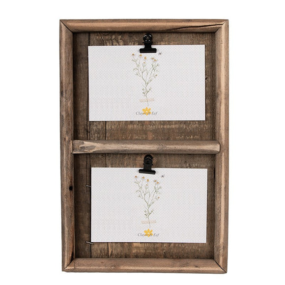 Rustic Wooden Photo Frame (collage x2 landscape)