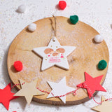 1st CHRISTMAS AS GRANDPARENTS - Ceramic Star Ornament