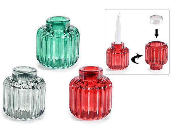 DUAL Glass Tumbler / Candle Holder