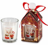 CHRISTMAS WISHES Glass Candle Pot (18hrs)