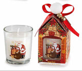 CHRISTMAS WISHES Glass Candle Pot (18hrs)