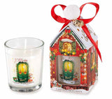 CHRISTMAS MARKET Glass Candle Pot (18hrs)