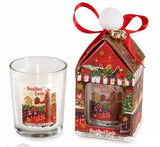 CHRISTMAS MARKET Glass Candle Pot (18hrs)