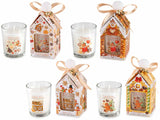 GINGERBREAD HOUSE Glass Candle Pot (18hrs)