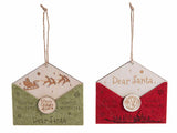LETTER TO SANTA Ornament - 11cm (2 assorted)