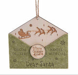LETTER TO SANTA Ornament - 11cm (2 assorted)