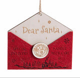 LETTER TO SANTA Ornament - 11cm (2 assorted)