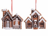GINGERBREAD HOUSE Ornament - 10cm (2 assorted)