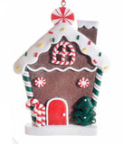 GINGERBREAD HOUSE - Hanging Ornament (Red & Green)