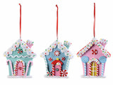 GINGERBREAD HOUSE - Hanging Ornament (Pastels)