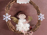 GLITTERED ANGEL Wreaths (2 assorted)    !! LAST 1 LEFT !!