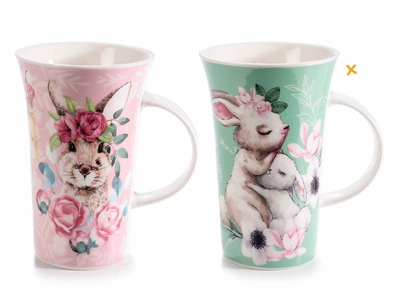 Floral Bunny Mug (Tall)