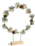 PINE WREATH - Light-Up Decoration    !! LAST 1 STAR & LAST 1 ROUND LEFT !!