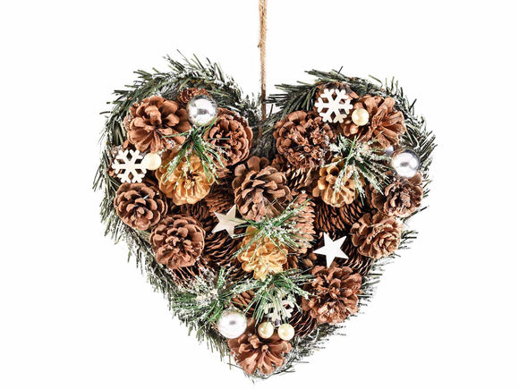 Snowy Heart Wreath