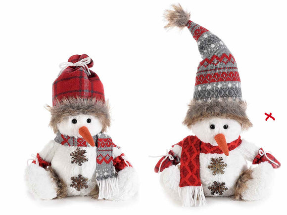 Snowman Plush Decor - RED  !! LAST 1 LEFT !!