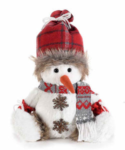 Snowman Plush Decor - RED  !! LAST 1 LEFT !!