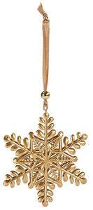 GOLD SNOWFLAKE - Hanging Ornament (metal)