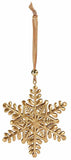 GOLD SNOWFLAKE - Hanging Ornament (metal)