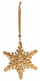 GOLD SNOWFLAKE - Hanging Ornament (metal)