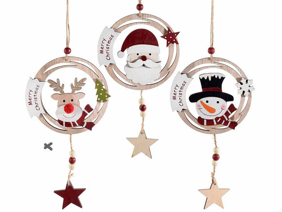 MERRY CHRISTMAS Hanging Ornaments (3 assorted)