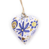 MARINE BLUE - Small Mango Wood Heart