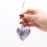 MARINE BLUE - Small Mango Wood Heart