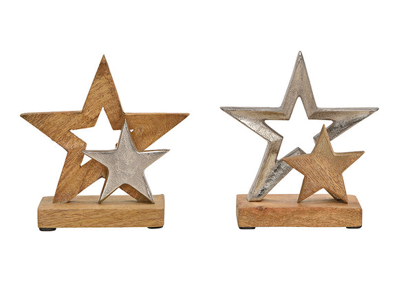 DOUBLE STAR Ornament - 2 assorted