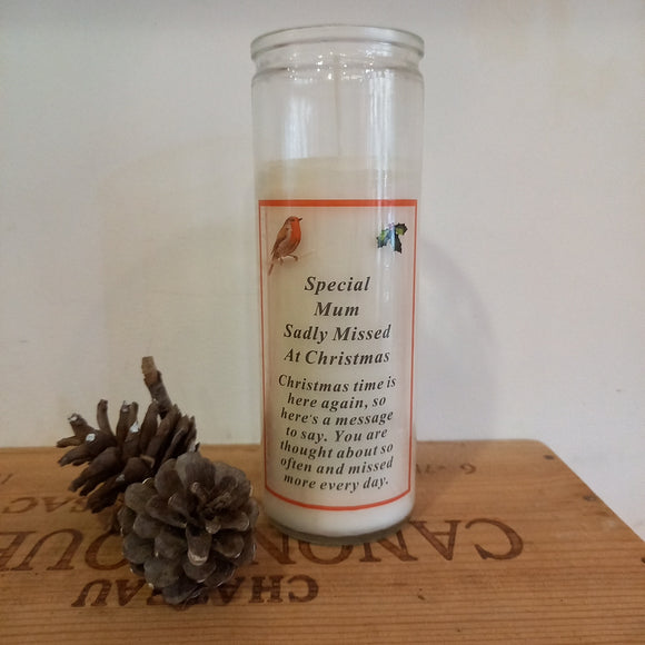 Special Mum Memorial Candle