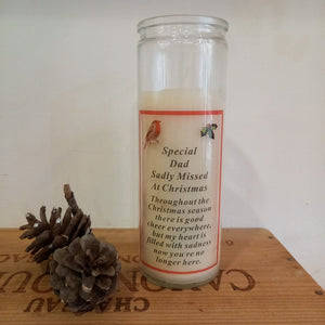 Special Dad Memorial Candle