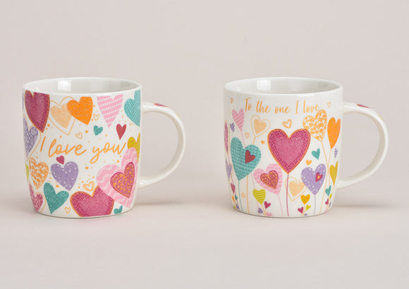 Doodle Hearts Mugs