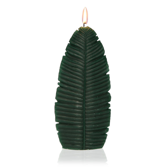 Emerald Leaf Candle - LARGE