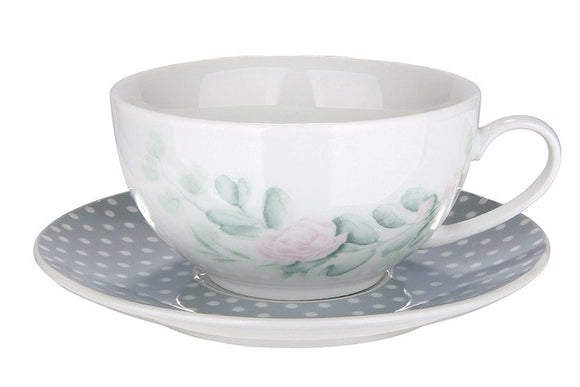 Botanic Chic 4-Piece Cup & Saucer Set