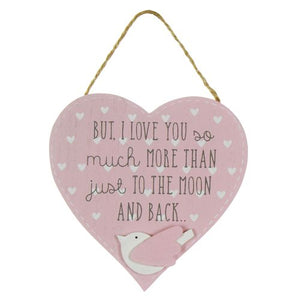 But I Love You... Pink Heart Plaque