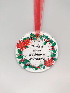 HUSBAND Glass Ornament